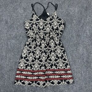 Pink Owl Dress Spaghetti Straps Black‎ Cream Size Small